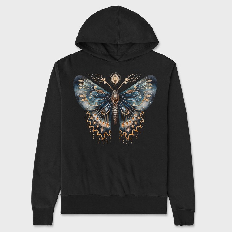 Mystic Moth Nightflight, Hanorac Oversize Barbati (Unisex)