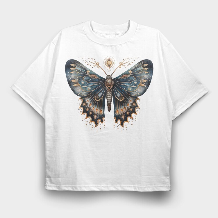 Mystic Moth Nightflight, Tricou Oversize Barbati (Unisex)