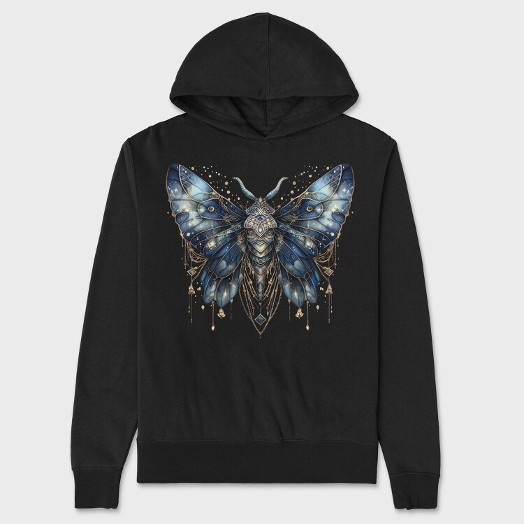Mystic Moth Wings, Hanorac Oversize Barbati (Unisex)