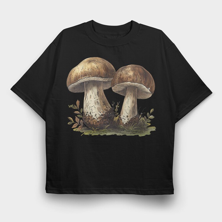 Mystic Mushroom Nature, Tricou Oversize Barbati (Unisex)