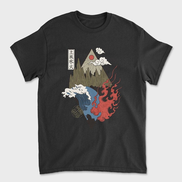 Four Elements, Tricou Barbati (Unisex)