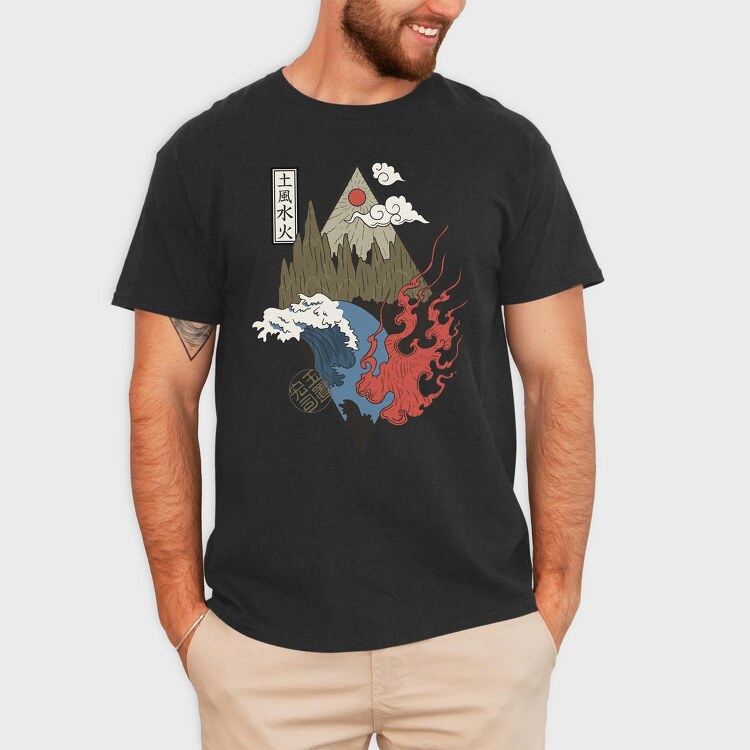 Four Elements, Tricou Barbati (Unisex)