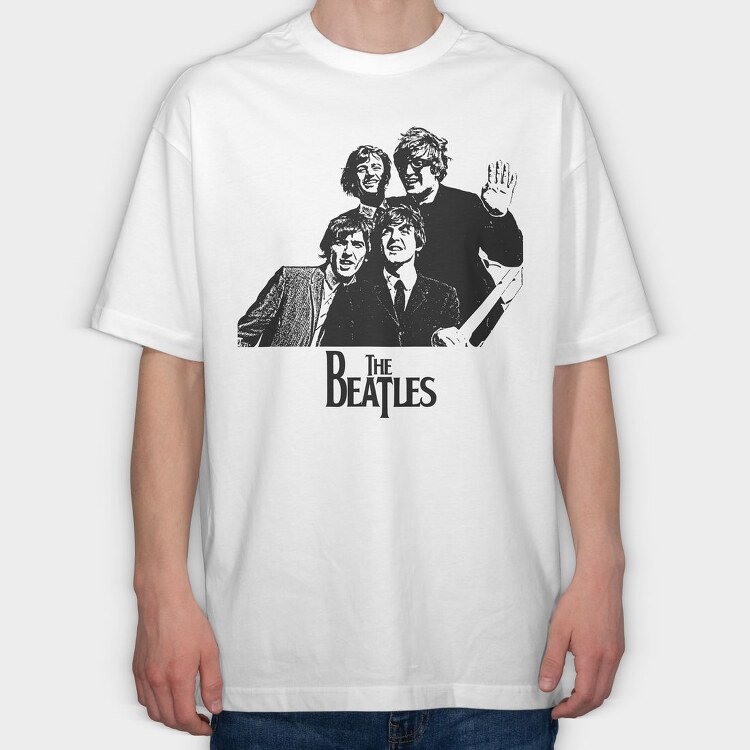 The Beatles Wave, Tricou Oversize Barbati (Unisex)