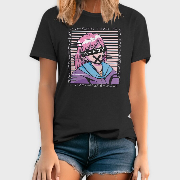 Hardcore Glitch Girl, Tricou Barbati (Unisex)