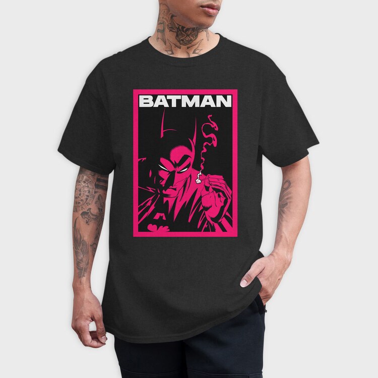 Batman Neon Pink, Tricou Barbati (Unisex)