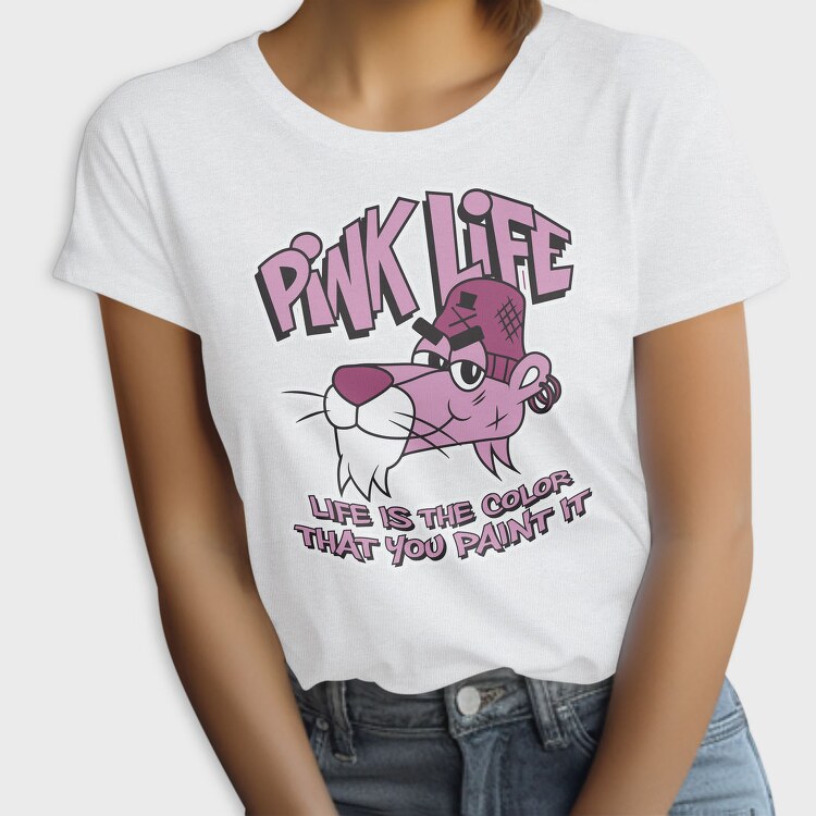 Pink Life Cat, Tricou Femei
