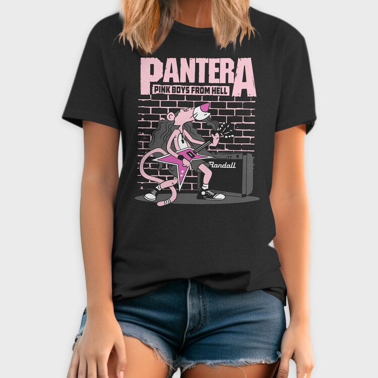 Pink Pantera Guitar, Tricou Barbati (Unisex)