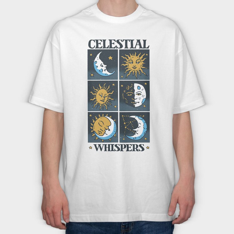 Celestial Elements Whimsigoth, Tricou Oversize Barbati (Unisex)