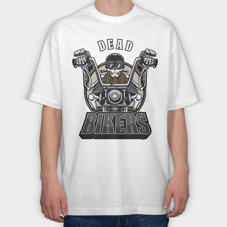 Dead Bikers, Tricou Oversize Barbati (Unisex)
