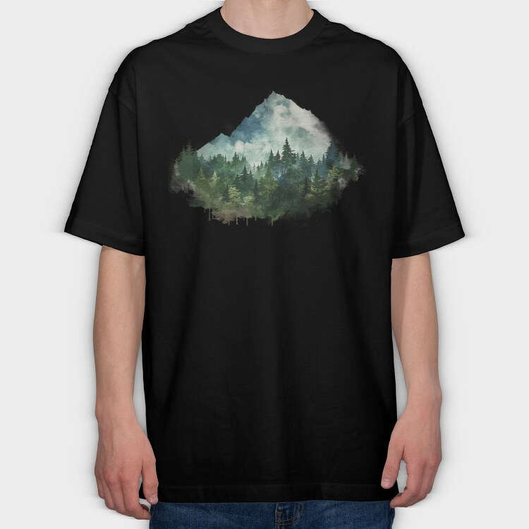 Mystic Forest Climb, Tricou Oversize Barbati (Unisex)