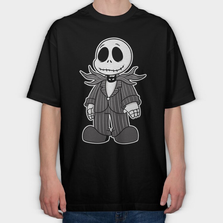 Pinstripe Jack Moon, Tricou Oversize Barbati (Unisex)