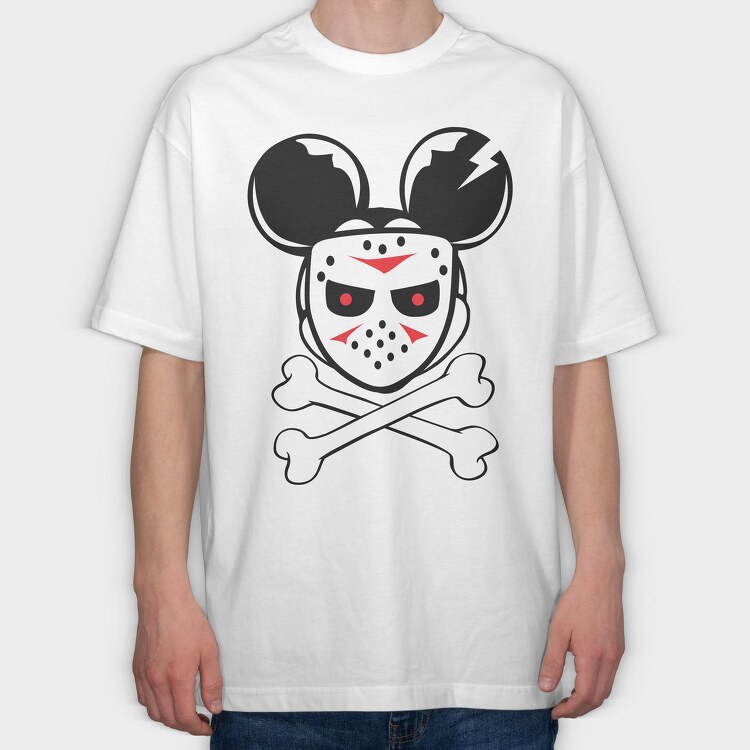 Deadmau5 Skull, Tricou Oversize Barbati (Unisex)