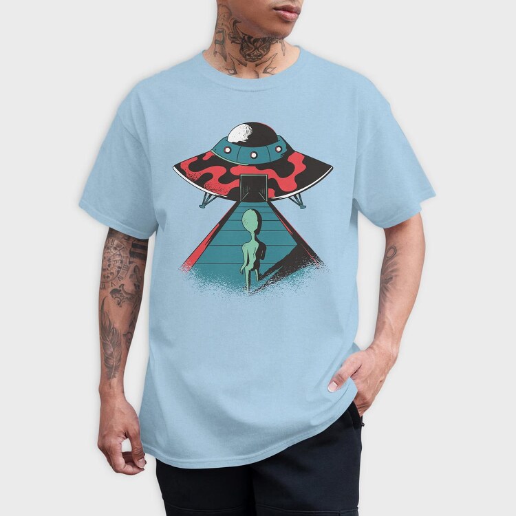 Alien Ufo, Tricou Barbati (Unisex)