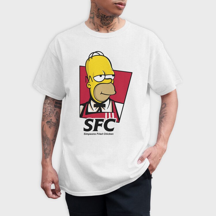 Simpsons Fried Chicken, Tricou Barbati (Unisex)