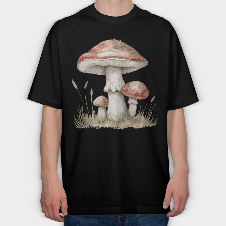 Mushroom Scape, Tricou Oversize Barbati (Unisex)