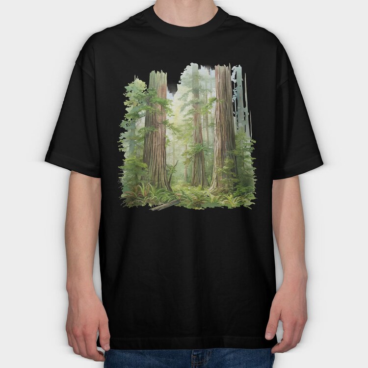 Mystic Forest Garden, Tricou Oversize Barbati (Unisex)