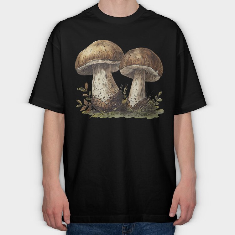 Mystic Mushroom Nature, Tricou Oversize Barbati (Unisex)