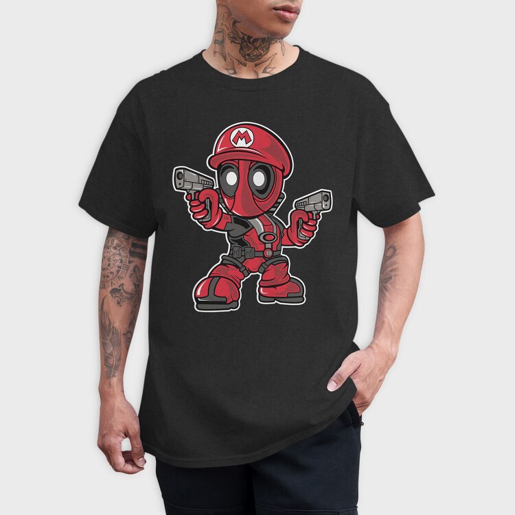 Deadpool Mario, Tricou Barbati (Unisex)