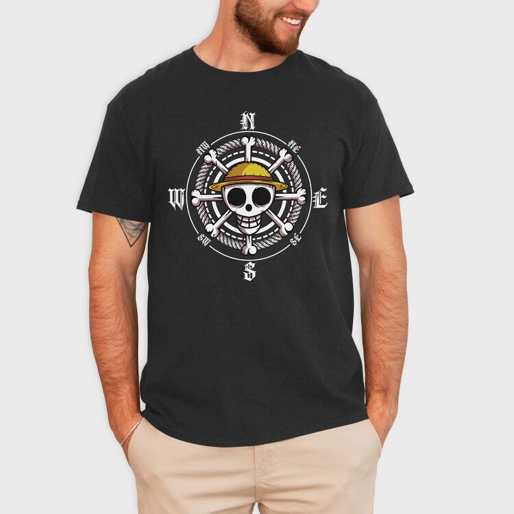 Pirate Skull Bones, Tricou Barbati (Unisex)