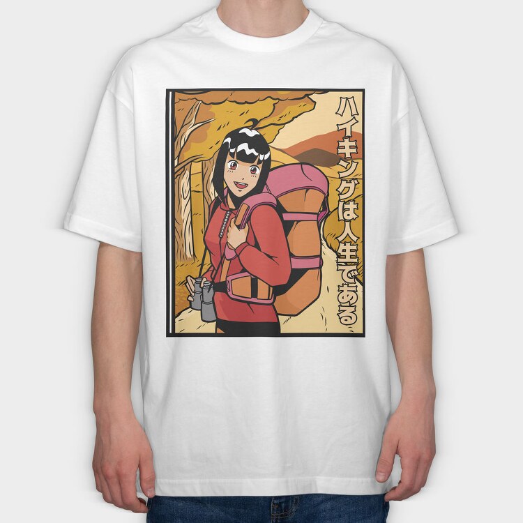 Hikigaya Hiking Adventure, Tricou Oversize Barbati (Unisex)