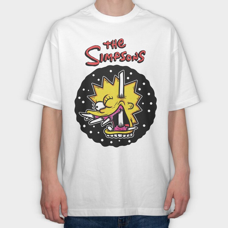 The Simpsons Lisa, Tricou Oversize Barbati (Unisex)
