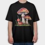 Mushrooms Watercolor Clipart, Tricou Oversize Barbati (Unisex)