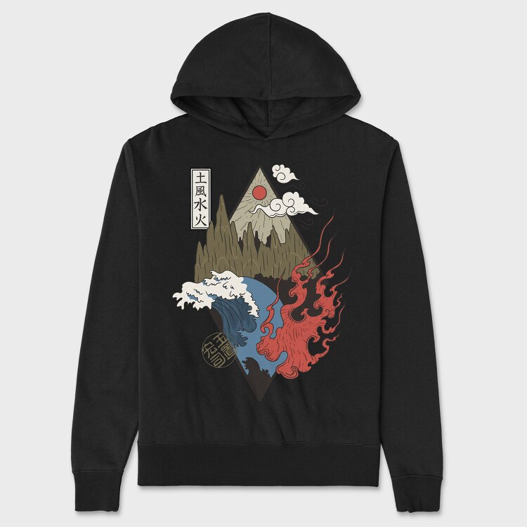 Four Elements, Hanorac Oversize Barbati (Unisex)