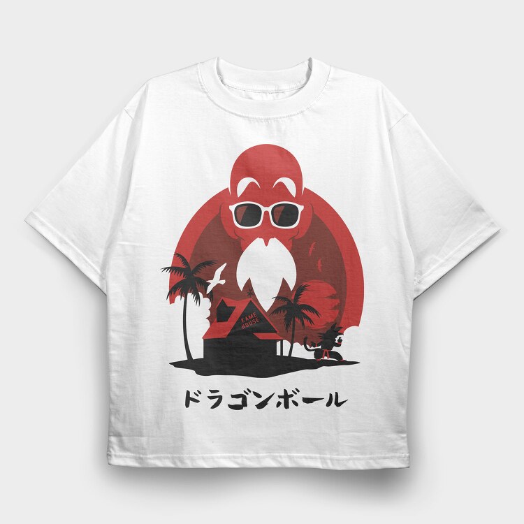 Kame House Vibes, Tricou Oversize Barbati (Unisex)