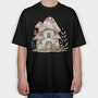 Mushroom Hut Fairy, Tricou Oversize Barbati (Unisex)