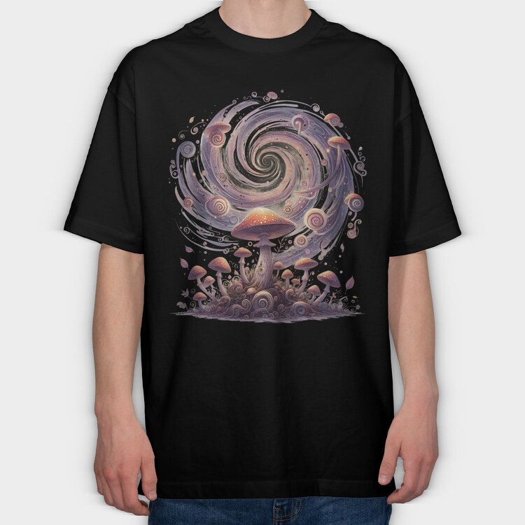 Mushroom Spiral Cloud, Tricou Oversize Barbati (Unisex)