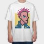 Pixelated Pony, Tricou Oversize Barbati (Unisex)