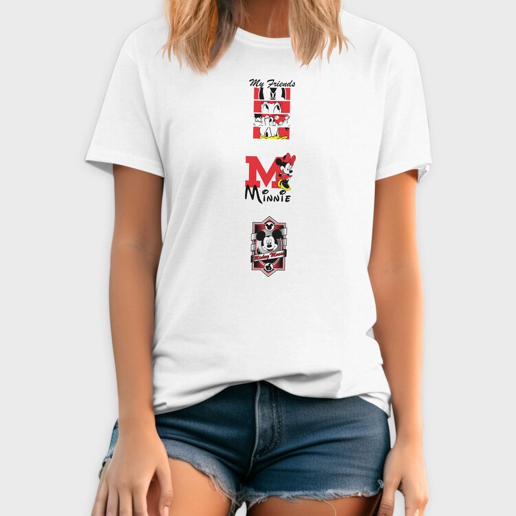 Mickey Minnie Friends, Tricou Barbati (Unisex)