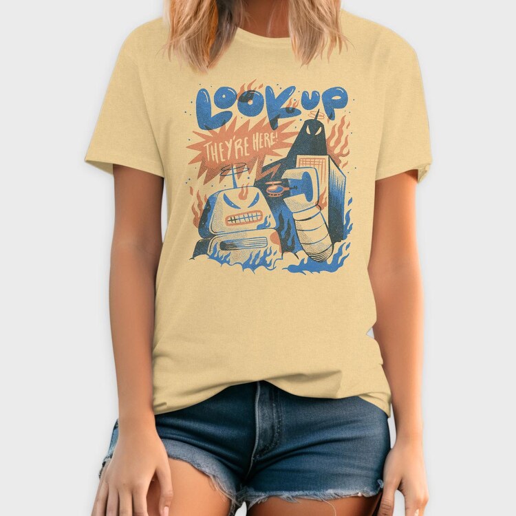 Robot Invasion 06, Tricou Barbati (Unisex)