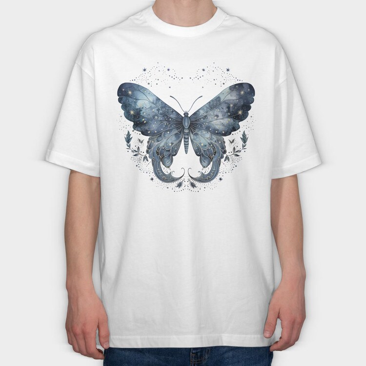 Mystic Butterfly Night, Tricou Oversize Barbati (Unisex)