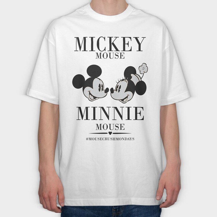 Mickey Minnie Mouse Love, Tricou Oversize Barbati (Unisex)