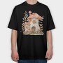 Mushroom Hut Nest, Tricou Oversize Barbati (Unisex)