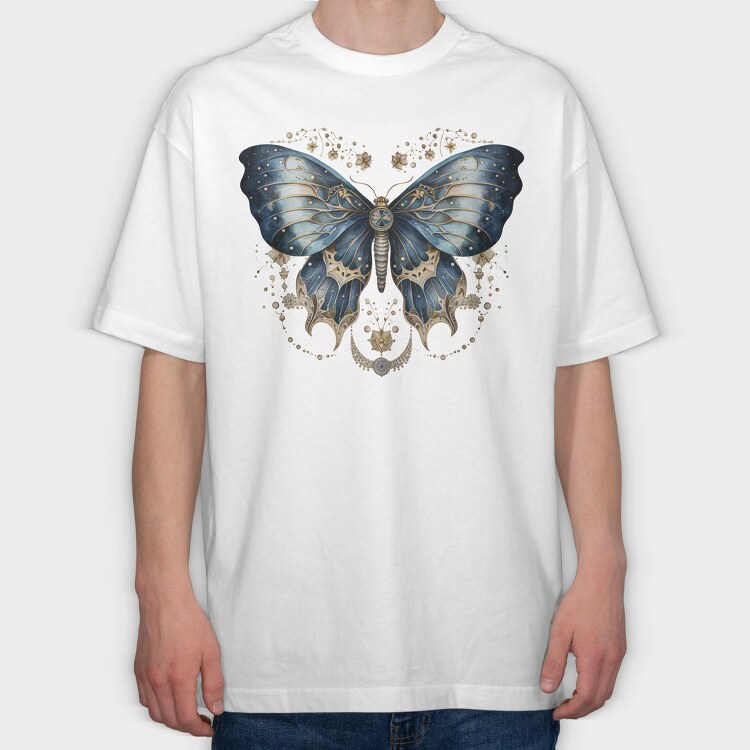 Mystic Butterfly Nightflight, Tricou Oversize Barbati (Unisex)