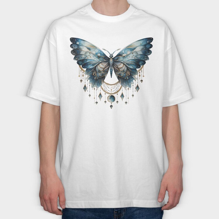 Mystic Moon Butterfly, Tricou Oversize Barbati (Unisex)