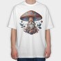 Mushroom Spirit Gnome, Tricou Oversize Barbati (Unisex)