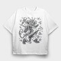 Rat Guitar Rock, Tricou Oversize Barbati (Unisex)