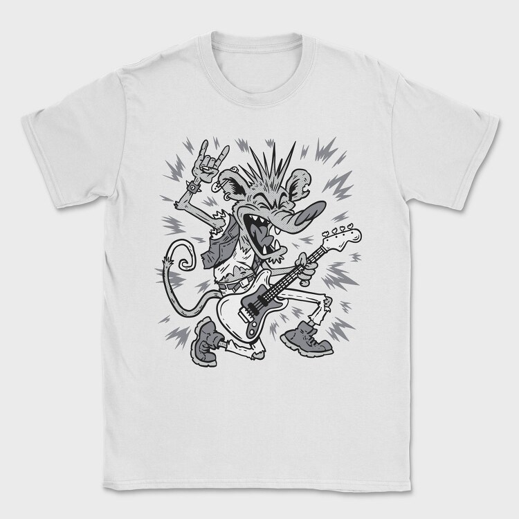 Rat Guitar Rock, Tricou Barbati (Unisex)
