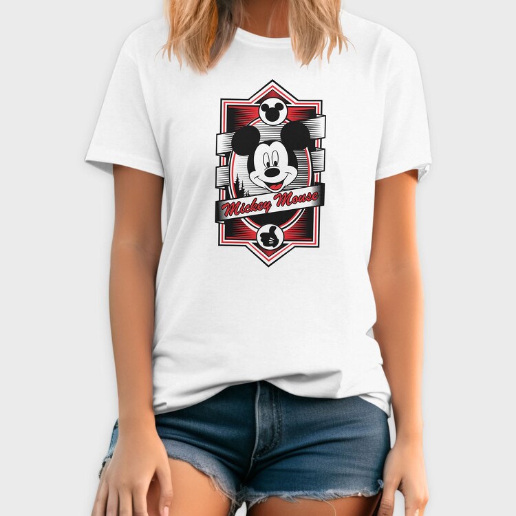 Mickey Mouse Emblem, Tricou Barbati (Unisex)