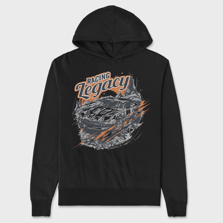 Racing Legacy Retro Car, Hanorac Oversize Barbati (Unisex)