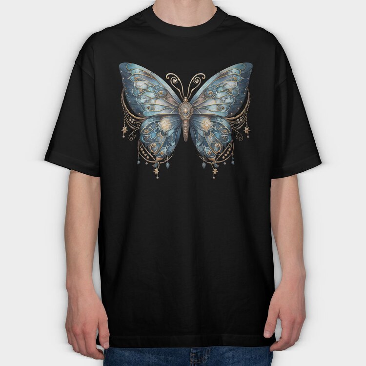 Mystic Butterfly Wings, Tricou Oversize Barbati (Unisex)