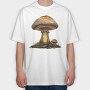 Mushroom Light Clipart, Tricou Oversize Barbati (Unisex)