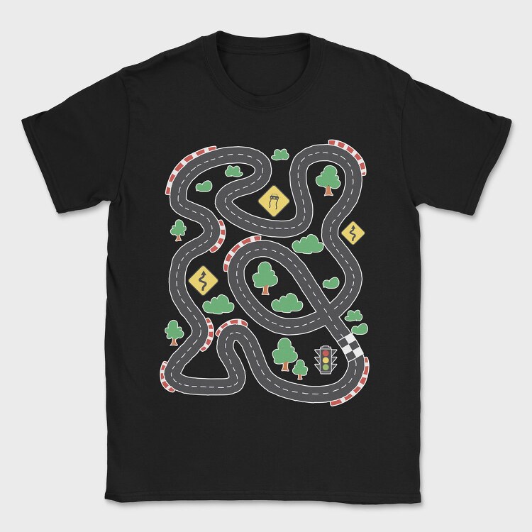 Race Track Kids, Tricou Barbati (Unisex)