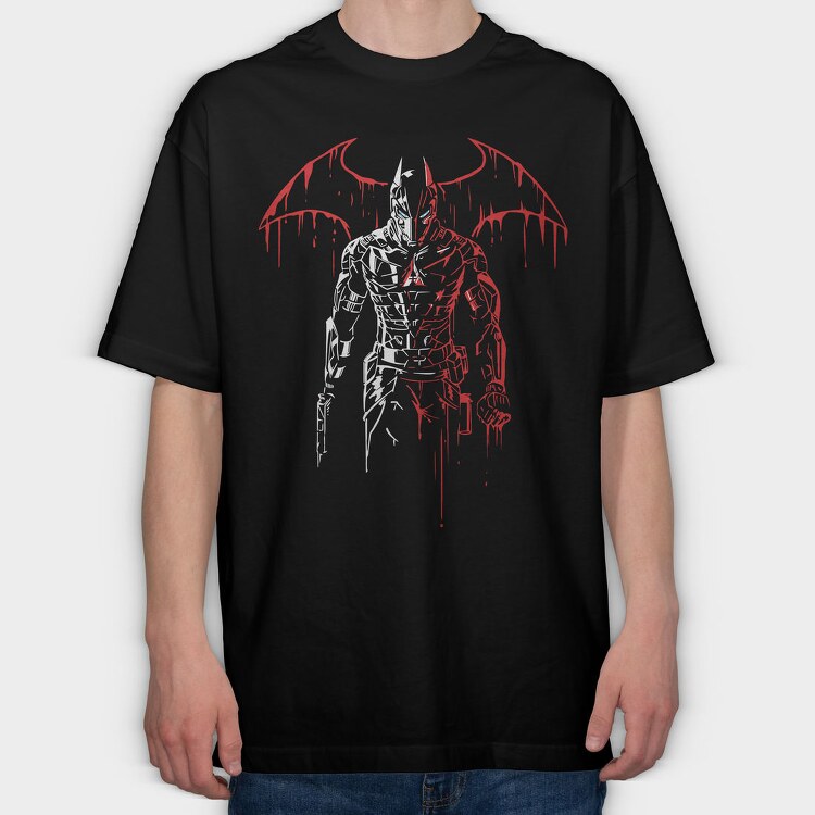 Demon Wings Blood, Tricou Oversize Barbati (Unisex)
