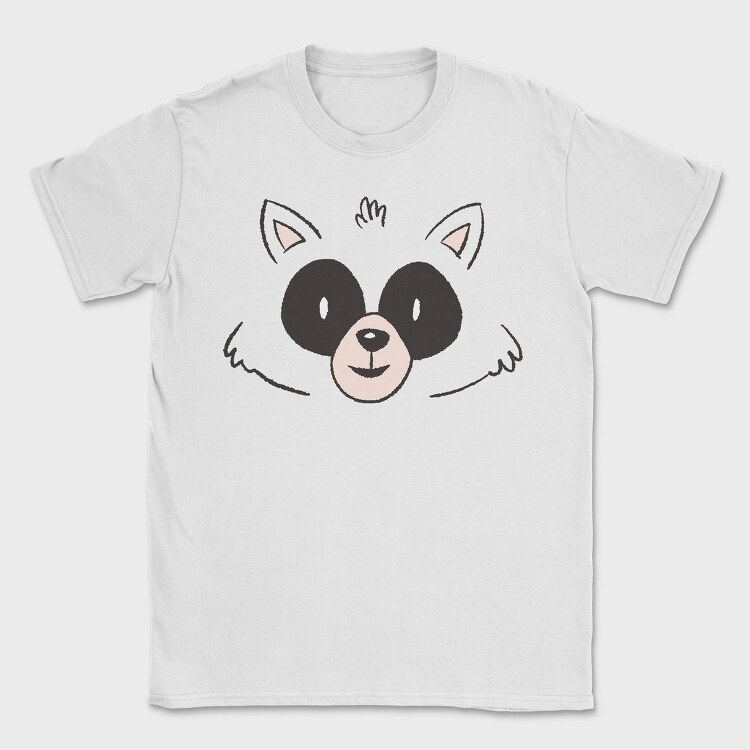 Raccoon Face, Tricou Barbati (Unisex)