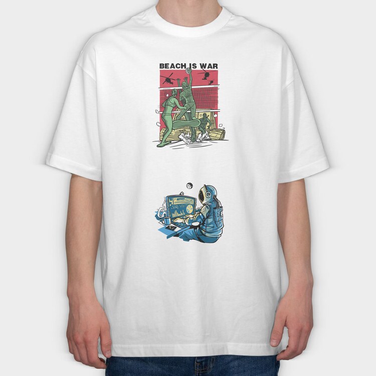 Beach Volleyball War, Tricou Oversize Barbati (Unisex)