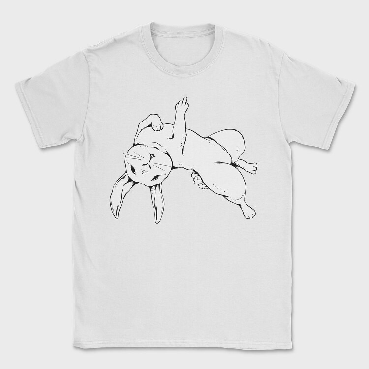 Rabbit Middle Finger, Tricou Barbati (Unisex)